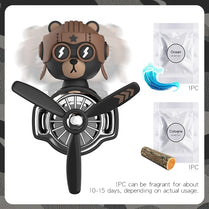 Air Freshener Car Vent Clip Rotating Pilot Bear - Rotating Car Air Freshener Ornament
